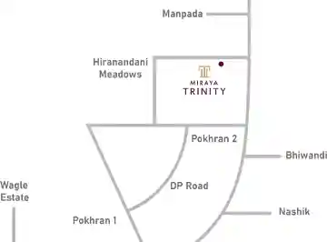 Mextech Miraya Trinity location map, Kapurbawdi, Thane